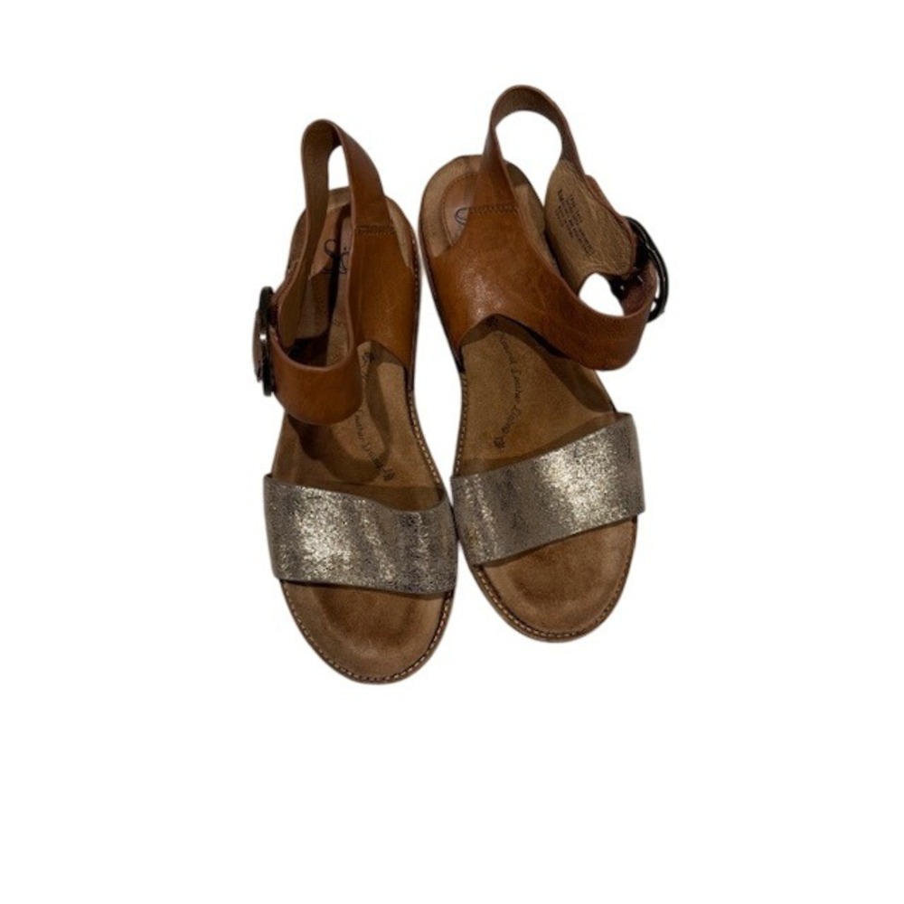 Stylish Brown and Gold Women's Sandals